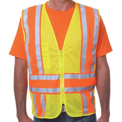 Unisex USA Made Class 2, Level 2 ANSI High Vis Mesh Safety Vest Thumbnail