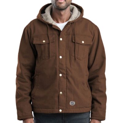 Men's Vintage Washed Sherpa-Lined Hooded Jacket Thumbnail