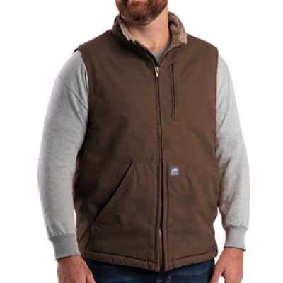 Men's Heartland Sherpa-Lined Washed Duck Vest Thumbnail