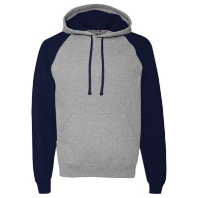Unisex Nublend® Colorblocked Raglan Hooded Sweatshirt Thumbnail