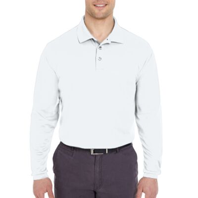 Adult Cool & Dry Long-Sleeve Mesh Piqué Polo Thumbnail
