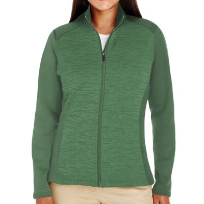 Ladies' Newbury Colorblock Mélange Fleece Full-Zip Thumbnail