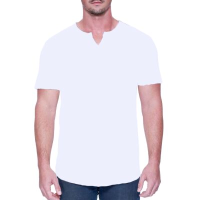 Men's CVC  Slit V-Neck T-Shirt Thumbnail