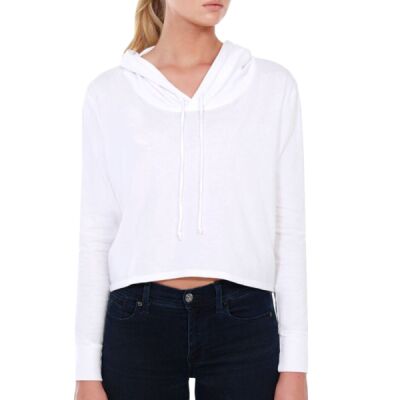 Ladies' CVC Cropped Hoodie T-Shirt Thumbnail