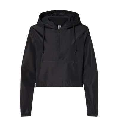 Women's Lightweight Quarter-Zip Pullover Crop Windbreaker Thumbnail
