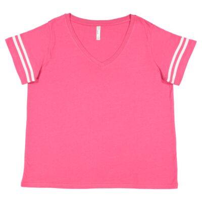 Women's Curvy Collection Vintage Football T-Shirt Thumbnail