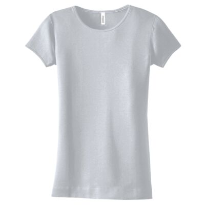 Juniors 1x1 Rib Crew Neck Tee Thumbnail