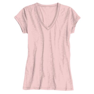 Juniors Slub V Neck Tee Thumbnail