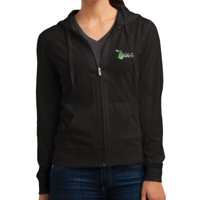 DT2100 District Jersey Full-Zip Hoodie.  - Women's Fitted Jersey Full Zip Hoodie Thumbnail